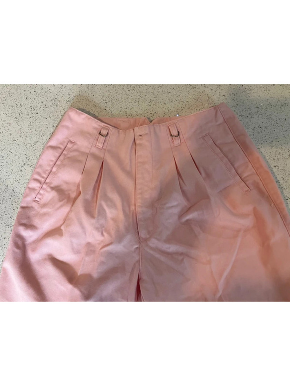 Vintage 80s Bugle Boy Pink Pleated High Waist Tapered Juniors fits like US 6